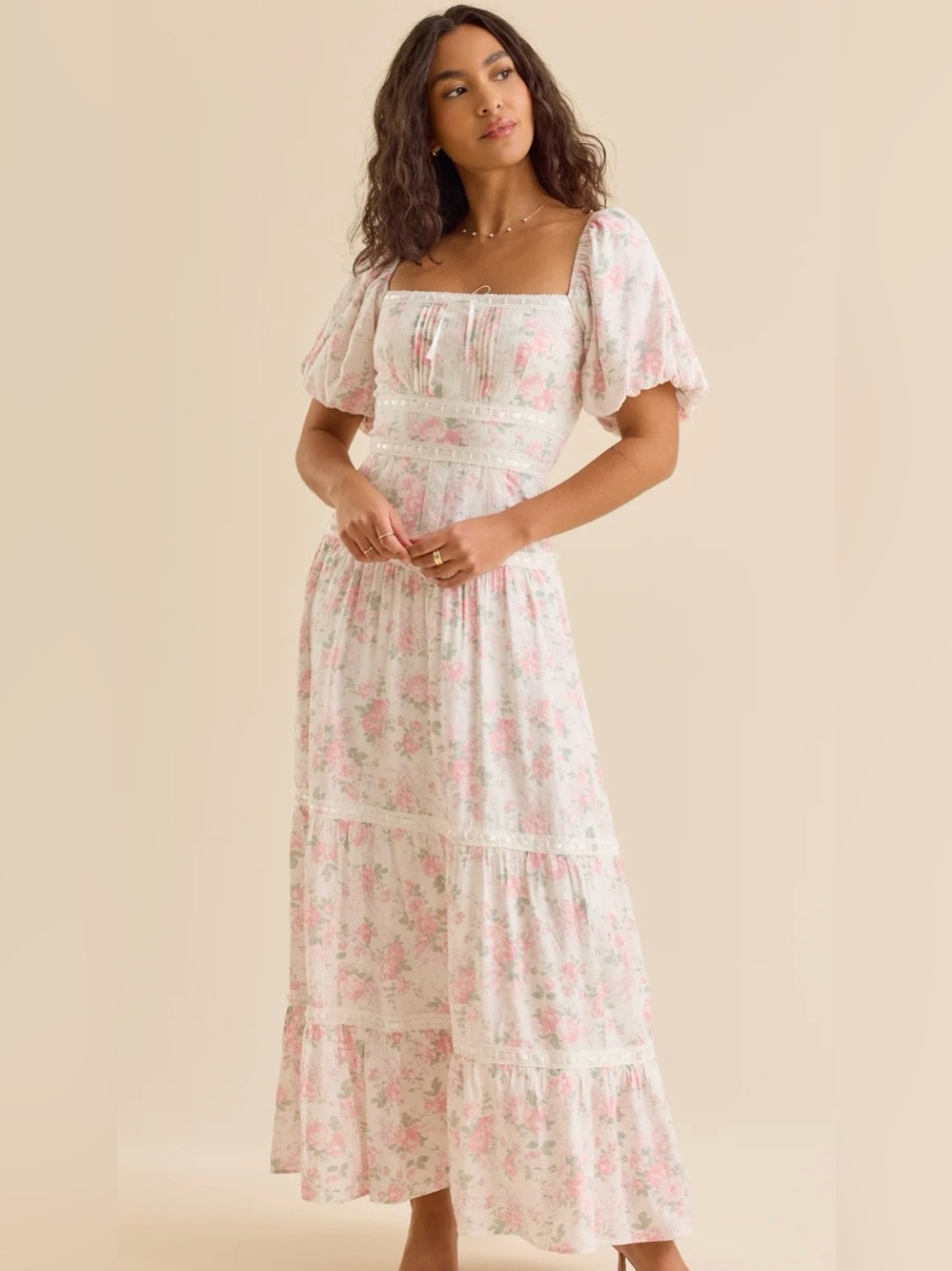 NWT Altar’d State Viola Floral Maxi Dress